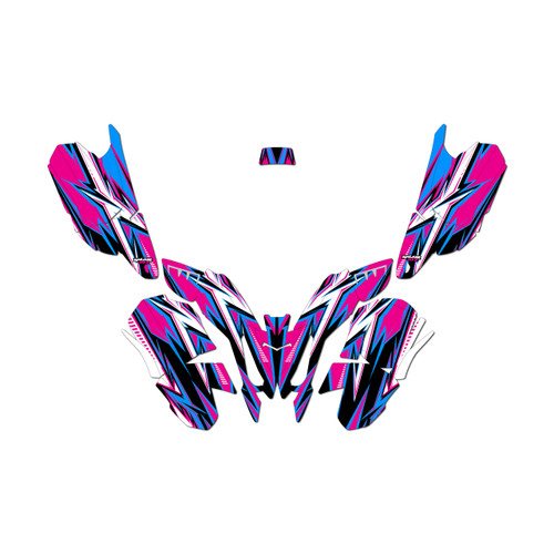 polaris outlaw50 graphics kit all years shred series magenta