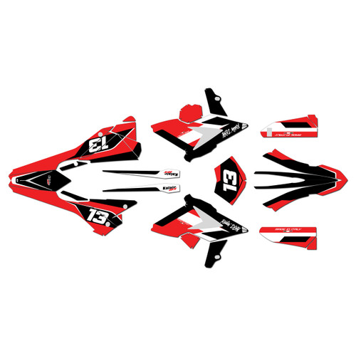 beta 125rr to 480rr graphics kit 2018-2019 factory series red