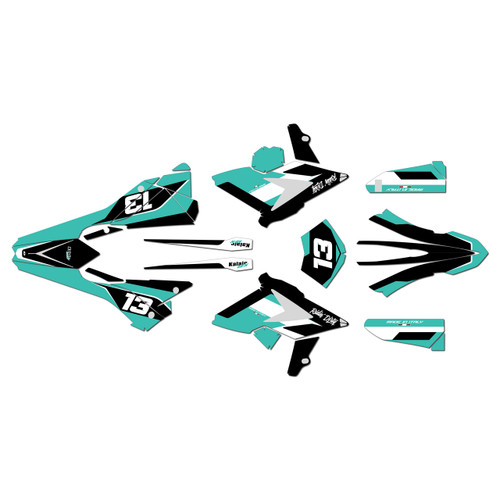 beta 125rr to 480rr graphics kit 2018-2019 factory series teal