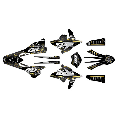 beta 125rr to 480rr graphics kit 2018-2019 rift series gold