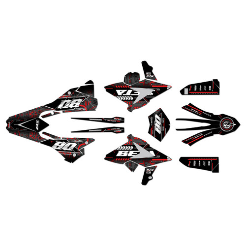 beta 300rr graphics kit 2018-2019 rift series red