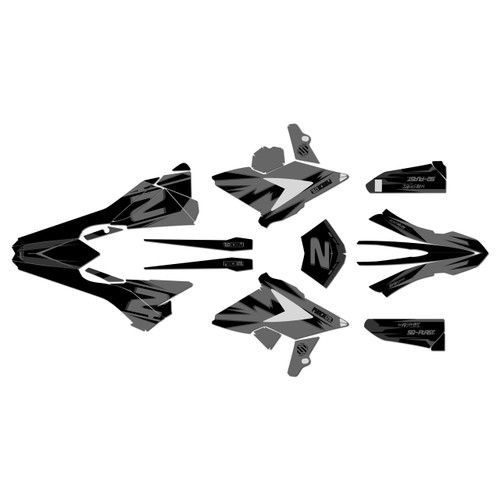beta 125rr graphics kit 2018-2019 vision series smoke
