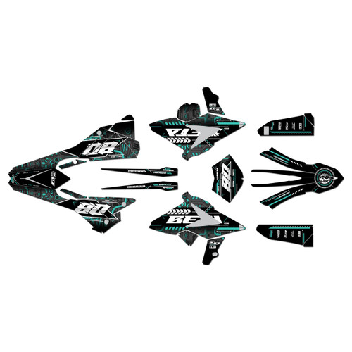 beta 350rrs graphics kit 2018-2019 rift series teal