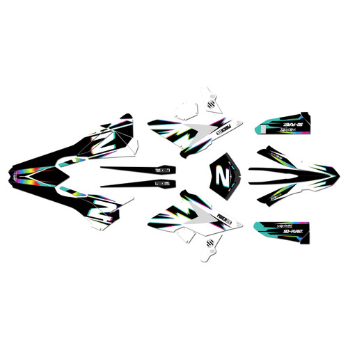 beta 350rrs graphics kit 2018-2019 vision series rainbow