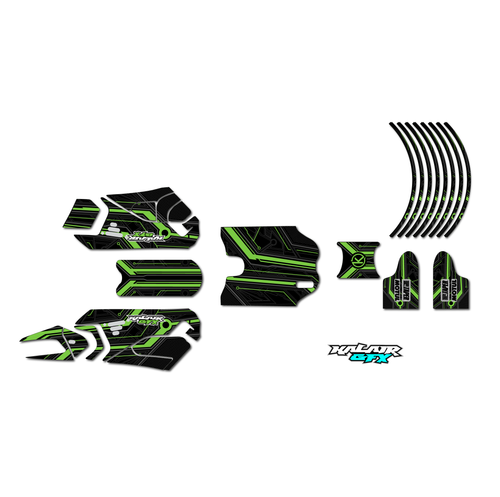 stacyc 12ebrushless graphics kit all years electron series green
