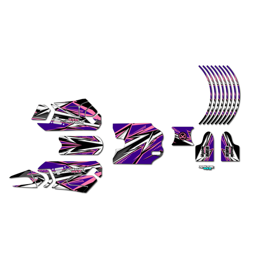 stacyc 12ebrushless graphics kit all years shred series dark-purple