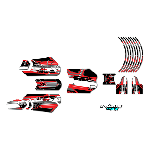 stacyc 12ebrushless graphics kit all years swift series red