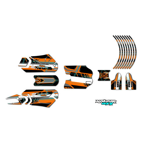 stacyc 12ebrushless graphics kit all years swift series orange
