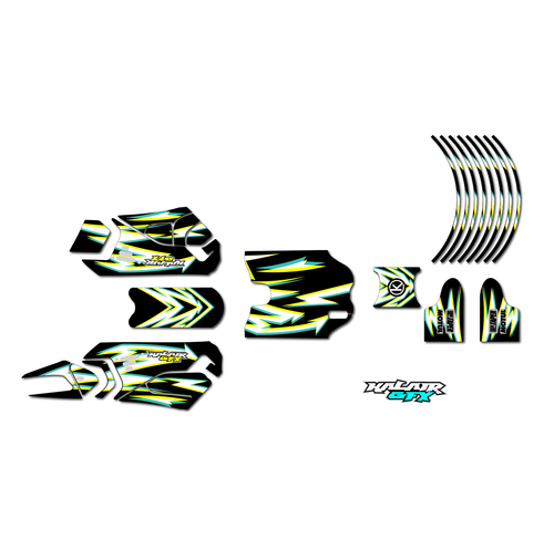 stacyc 12ebrushless graphics kit all years vision series teal