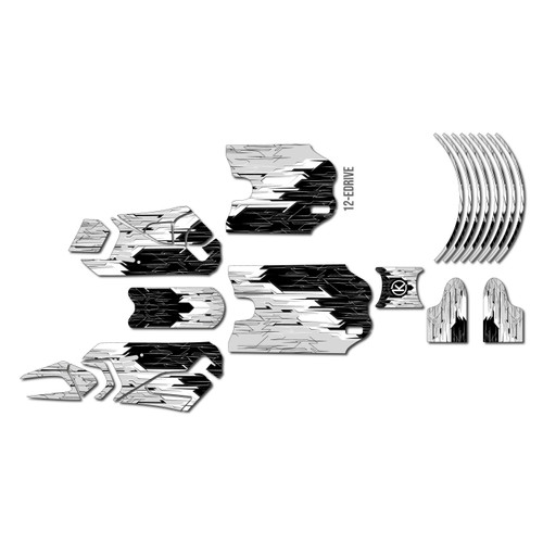 stacyc 16ebrushless graphics kit all years fracture series white