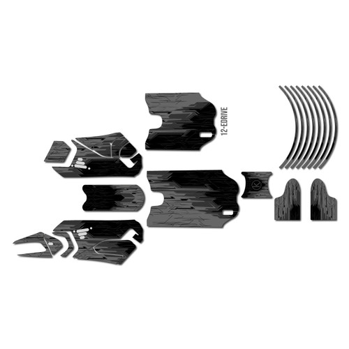 stacyc 16ebrushless graphics kit all years fracture series smoke