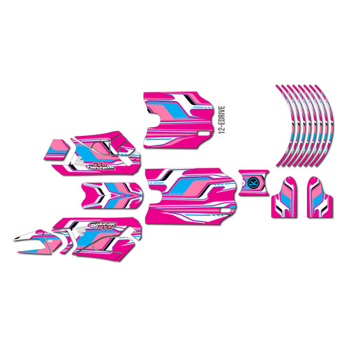 stacyc 16ebrushless graphics kit all years klutch series magenta