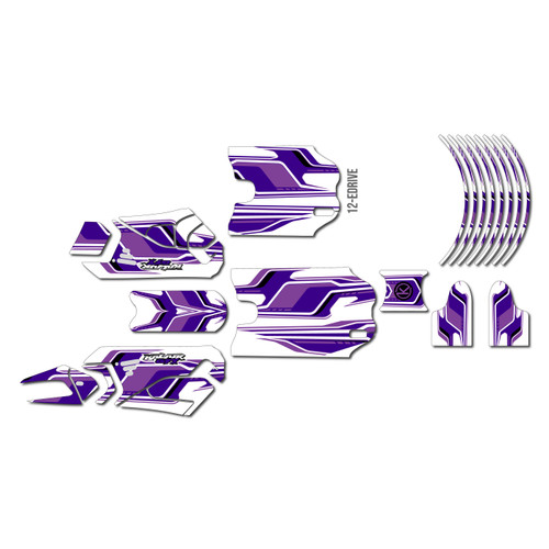 stacyc 16ebrushless graphics kit all years klutch series purple