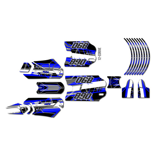 stacyc 16ebrushless graphics kit all years swift series blue