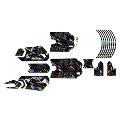 stacyc 16ebrushless graphics kit all years twitch series rainbow