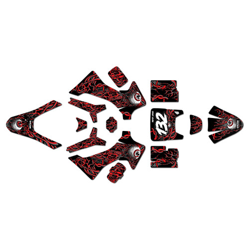 gasgas mc-e2 graphics kit 2024-2026 core series red