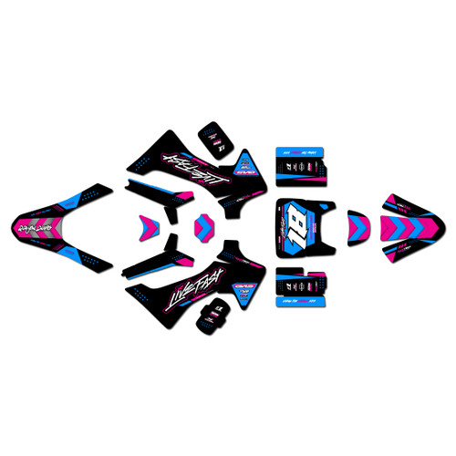 gasgas mc-e2 graphics kit 2024-2026 rebel series magenta
