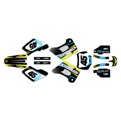 gasgas ec250 graphics kit 1996-2001 division series yellow