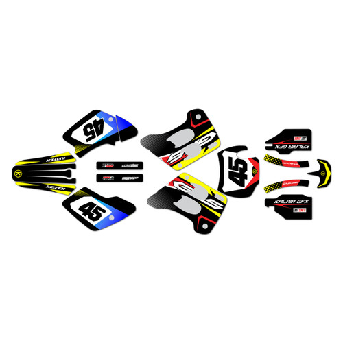 gasgas ec250 graphics kit 1996-2001 division series red