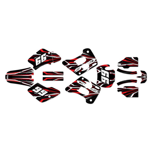 gasgas ec250 graphics kit 1996-2001 prime series red