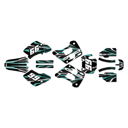 gasgas ec250 graphics kit 1996-2001 prime series teal