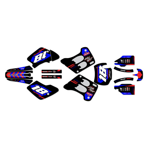 gasgas ec300 graphics kit 1996-2001 rebel series blue