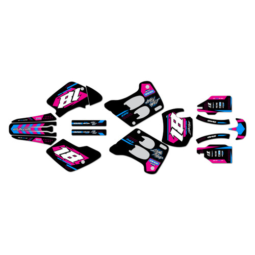 gasgas ec300 graphics kit 1996-2001 rebel series magenta