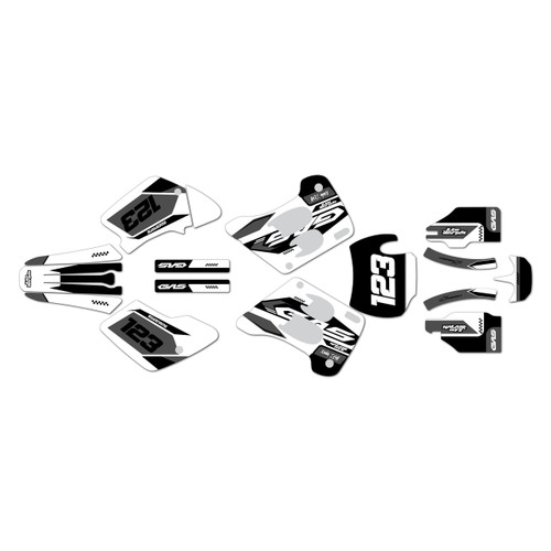 gasgas ec200 graphics kit 1996-2001 rugged series white