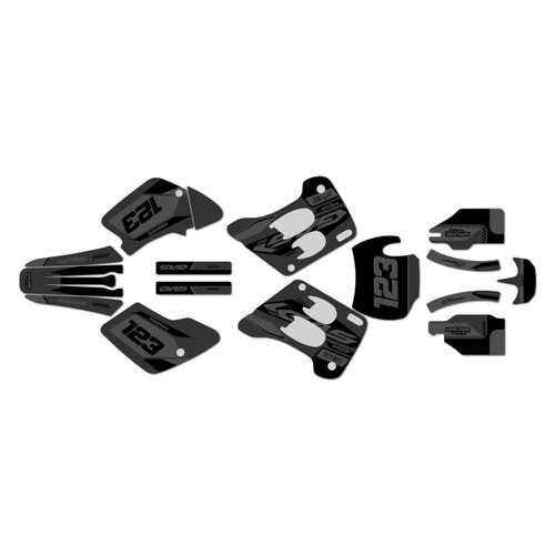 gasgas ec250 graphics kit 1996-2001 rugged series smoke