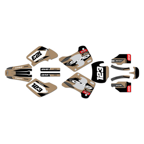 gasgas ec300 graphics kit 1996-2001 rugged series tan