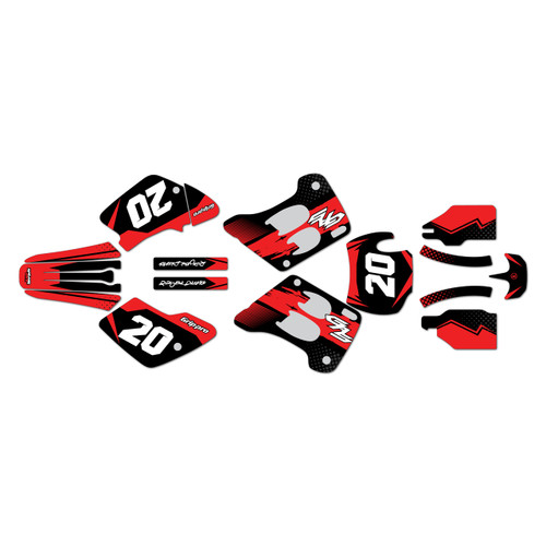 gasgas ec250 graphics kit 1996-2001 spear series red