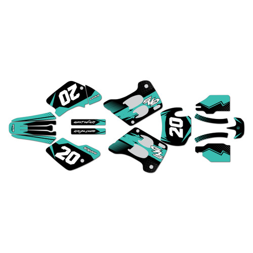 gasgas ec250 graphics kit 1996-2001 spear series teal