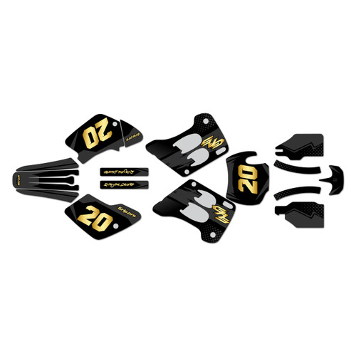 gasgas ec250 graphics kit 1996-2001 spear series gold