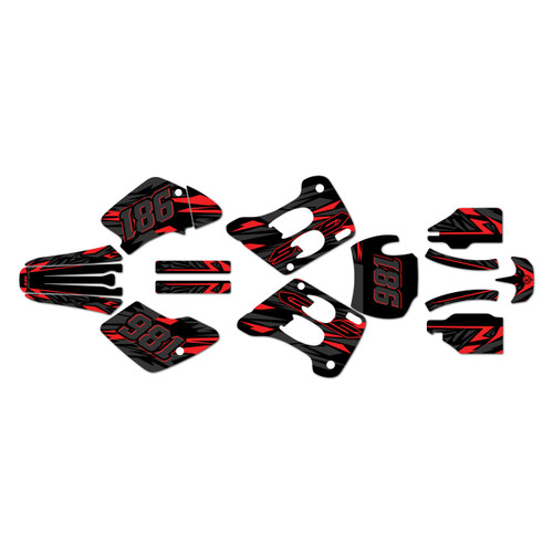 gasgas ec250 graphics kit 1996-2001 twitch series red