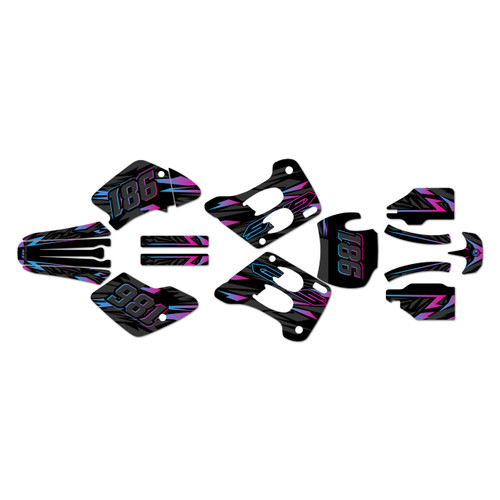 gasgas ec250 graphics kit 1996-2001 twitch series magenta