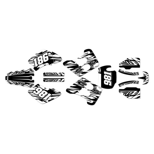 gasgas ec250 graphics kit 1996-2001 twitch series white