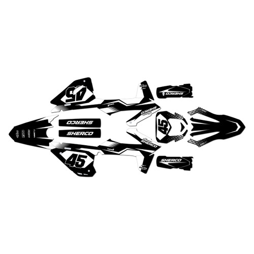 sherco 125se graphics kit 2025-2027 division series white