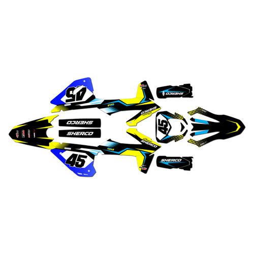 sherco 250sef graphics kit 2025-2027 division series yellow
