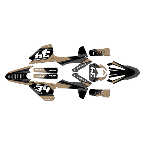 sherco 300se graphics kit 2025-2027 icon series tan
