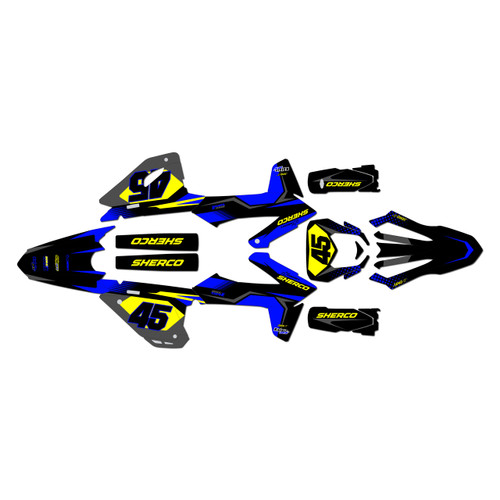 sherco 300sef graphics kit 2025-2027 division series blue