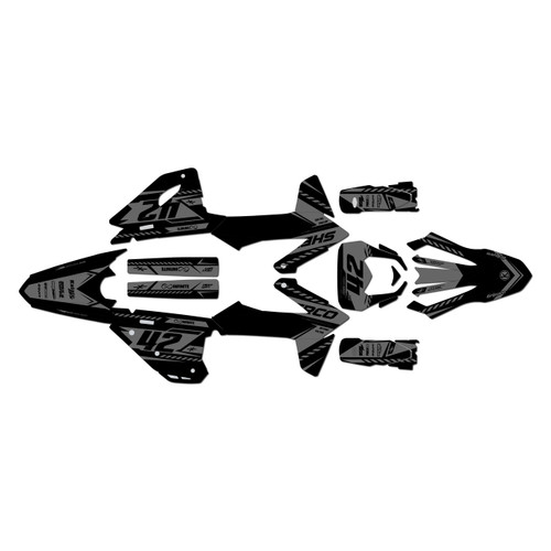 sherco 125se graphics kit 2025-2027 lethal series smoke