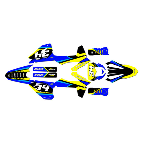 sherco 300sef graphics kit 2025-2027 icon series yellow