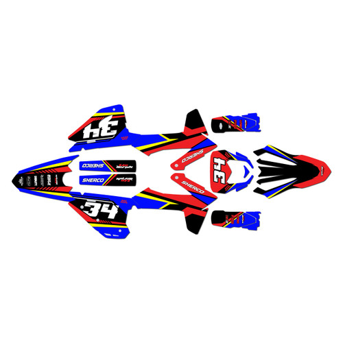 sherco 300sef graphics kit 2025-2027 icon series red