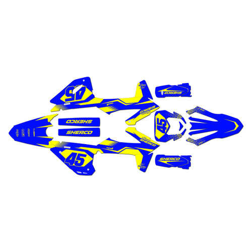 sherco 500sef graphics kit 2025-2027 division series blue-shift