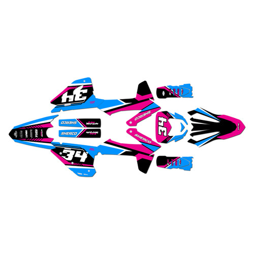 sherco 500sef graphics kit 2025-2027 icon series magenta