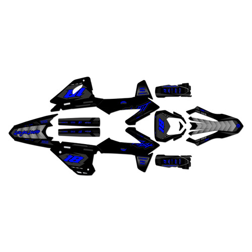sherco 300se graphics kit 2025-2027 rebel series blue-shift