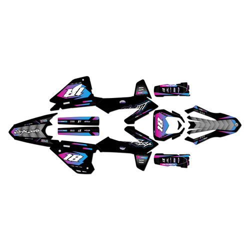 sherco 300sef graphics kit 2025-2027 rebel series magenta