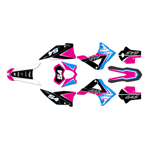 gasgas ec200 graphics kit 2010-2011 inferno series magenta