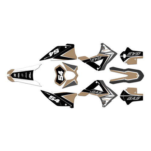 gasgas ec200 graphics kit 2010-2011 inferno series tan