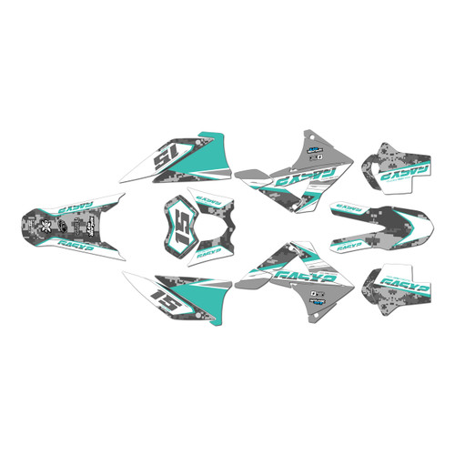 gasgas ec450 graphics kit 2010-2011 cloaked series teal